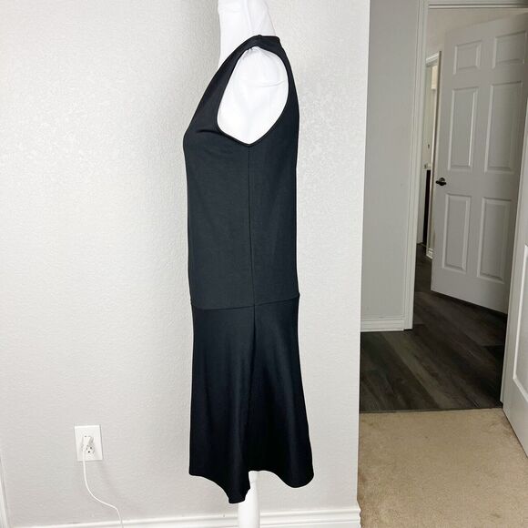 OPUS Walana DRESS SIZE S BLACK SLEEVELESS KNEE LENGTH Dropped Waist Goth - Picture 2 of 6